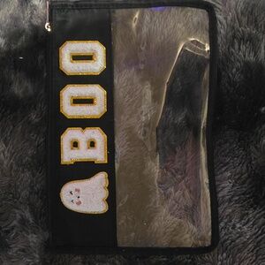 Black and Gold 'BOO' Ghost Pouch